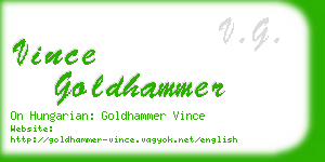 vince goldhammer business card